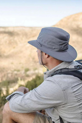 Charter Escape Unisex UPF 50+ Fedora - Charcoal