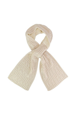 Womens Luxury Fleece Winter Scarf - Cream