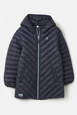 Georgia Kids Long Padded Jacket - Navy