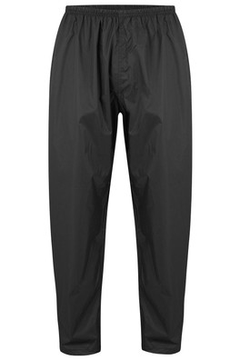 Unisex Packable Waterproof Overtrousers - Black