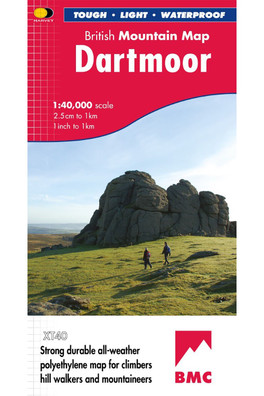 Dartmoor British Mountain Map - Scale: 1:40,000