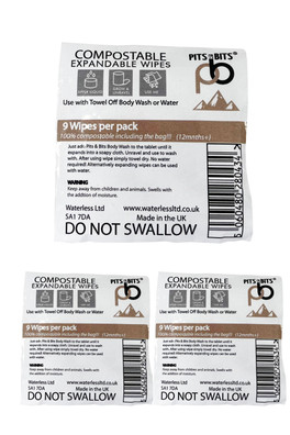 Compostable Expanding Wipes - Triple - White