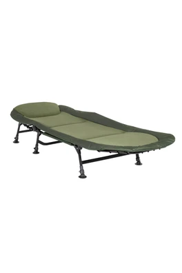Adjustable Camping Bed with 6 Leveling Feet - Green