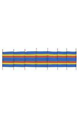 8 Pole Beach Windbreak (145 x 490cm) - Blue