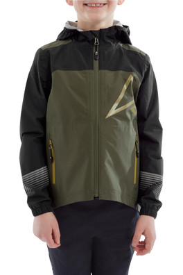 Spark Kids Waterproof Jacket - Black/Olive