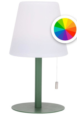 Outdoor Standing Lamp 30cm USB Rechargeable LED - Green & White