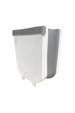 9L Folding Camping  Bin - White