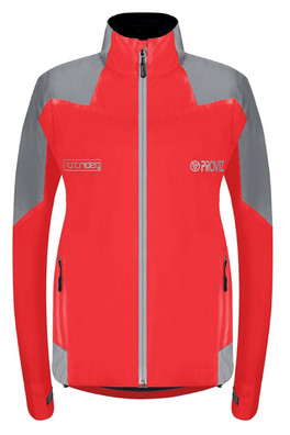 Nightrider Womens Reflective Cycling Jacket - Red