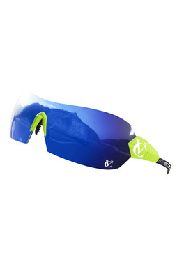 Hypersonic Cycling Sunglasses UV400 Lens - Green Frame. Blue Lens