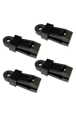 Tent Carpet Clamps 4pcs - Black