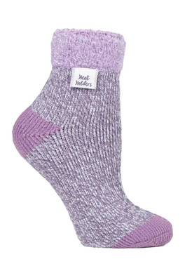 Ladies Winter Thermal Bed Socks - Grey S Feather