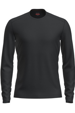 Merino Wool 260 Mens Long Sleeve Crew Base Layer - Black