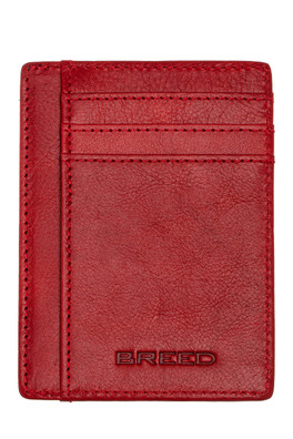 Chase Genuine Leather Front Pocket Wallet - Red