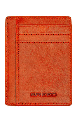 Chase Genuine Leather Front Pocket Wallet - Orange