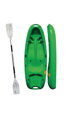 Junior Sit-on-Top Kayak with Paddle - Green