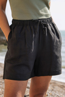 Linen Women's Shorts - Black