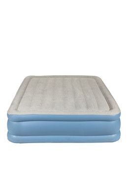 Queen Raised Air Bed with Built-In Electric Pump - Blue