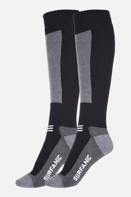 Endurance Merino Ski Socks 2-Pack - Black
