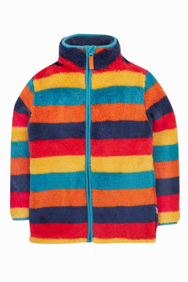 Kids 100% Recycled Polyester Zip Ted Fleece Jacket - Autumn Stripe
