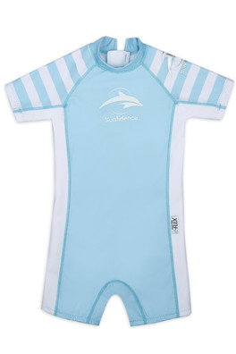 Kids Swimsuit Made With e-Flex 50+ UV Wetsuit - Breton Blue