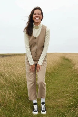 Women's Corduroy Jumpsuit - Driftwood