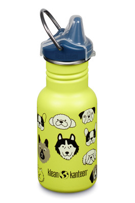 Kids Classic 355ml Water Bottle Sippy Cap - Dogs