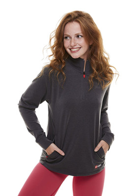 Perfromance Womens Long Sleeve Top - Grey