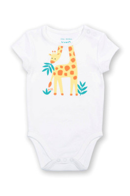 Baby 95% Organic Cotton Printed Bodysuit - Hello Giraffe