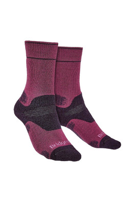 Womens Midweight Merino Hiking Socks - Berry