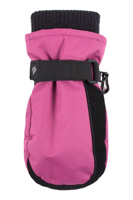 Kids Winter Fleece Lined Thermal Ski Snow Mittens - Pink