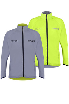 Switch Mens Reflective Reversible Cycling Jacket - Yellow