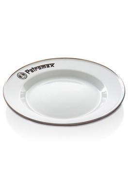 Set Of 2 Enamel Plates - White