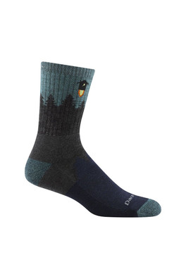 Mens Merino Wool Midweight Seamless Hiking Socks - Grey