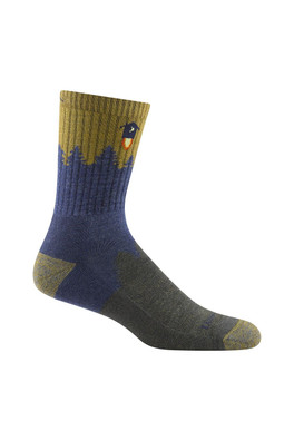 Mens Merino Wool Midweight Seamless Hiking Socks - Denim