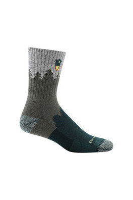Mens Merino Wool Midweight Seamless Hiking Socks - Green