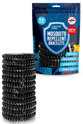 Mosquito Bands 12 Pack - Black