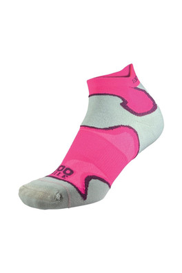 Ladies Fusion Socklet Double Layer Socks - Pink / Purple