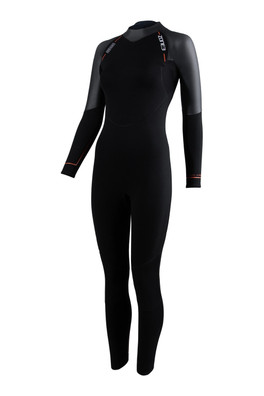 Active-Flex Women's Wetsuit - Black/Orange