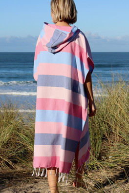 Flow Womens Changing Robe - Pink/Purple/Blue