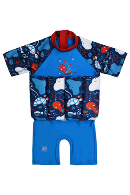 Kids Sleeved Floatsuit - Sea Life