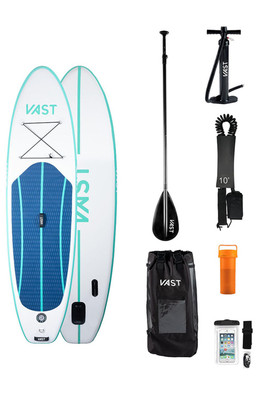 Eclipse iSUP 9'8" Inflatable Stand Up Paddle Board - White/Aqua
