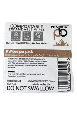 Compostable Expanding Wipes 9 pack - White