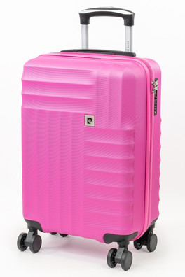Soleil Wheeled Hard Sided Suitcase Cabin Luggage - Bright Pink
