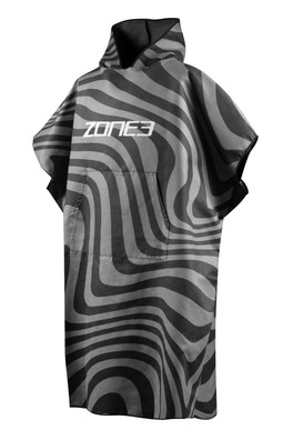 Microfibre Unisex Changing Robe - Black/Grey