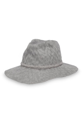 Boho Women's Wide-brim UPF 50+ Fedora Hat - Moon