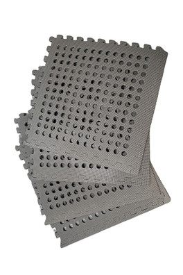 Interlocking Cushioned Flooring 4-Pack - Black