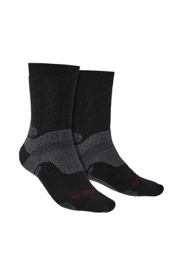 Mens Midweight Merino Hiking Socks - Black