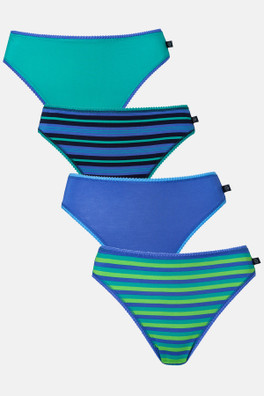 Womens Four-pack Bamboo High Leg Knickers - Perfect Day