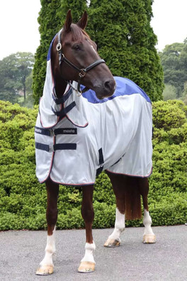 Ventomasta Waterproof Combo Neck Fly Rug - Blue/Grey