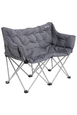Sardis Lake 2-Seater Folding Sofa - Black & Grey